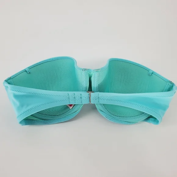Victoria's Secret 34D bandeau bikini top teal - Picture 2 of 3